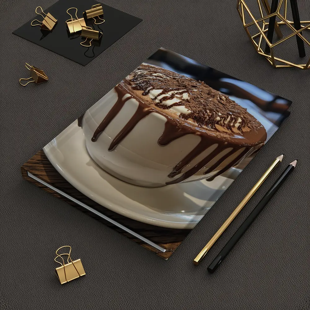 Hot Chocolate Dripping Cup Cafe Setting – Notebooks