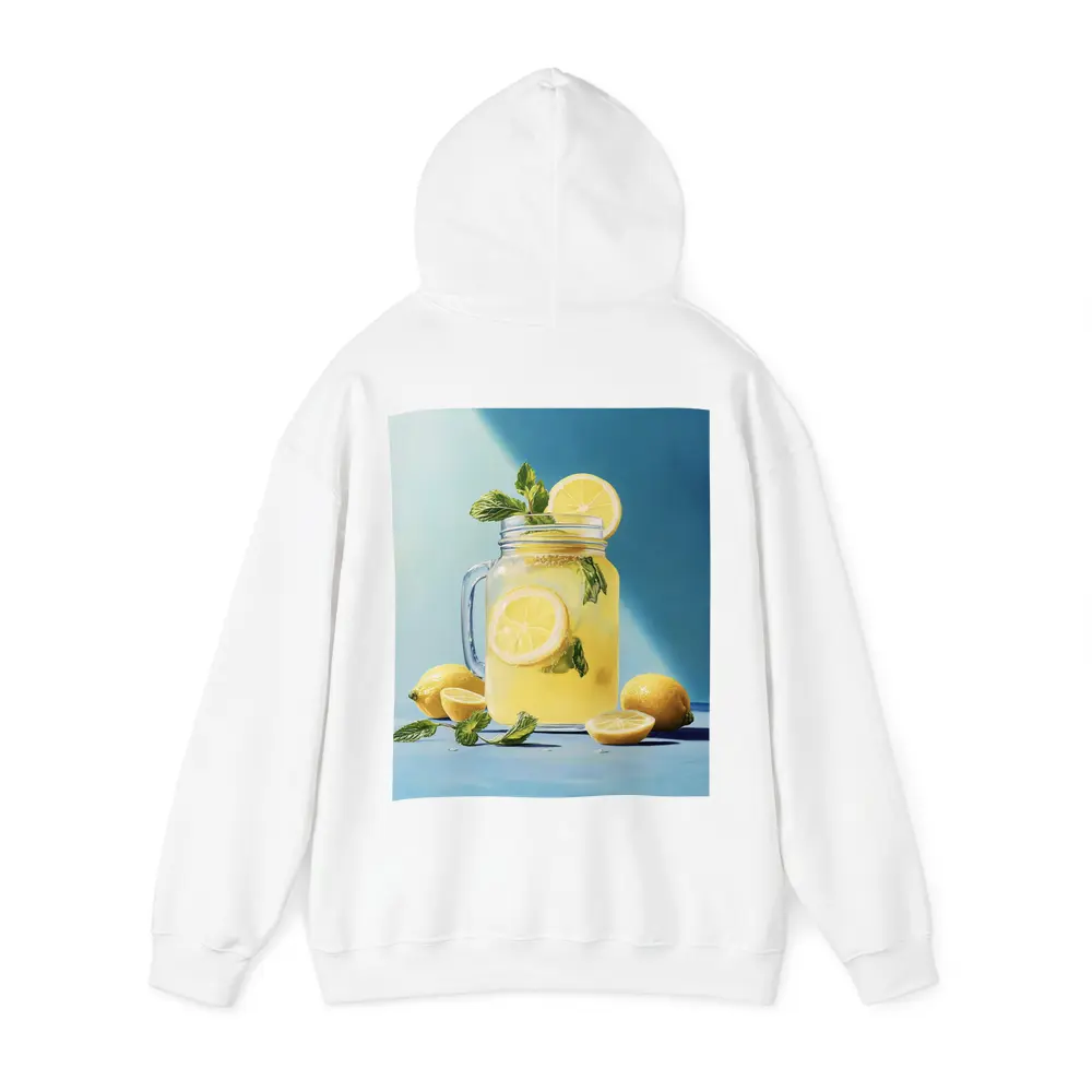 Lemonade Mason Jar Mint Blue Background – Hoodies