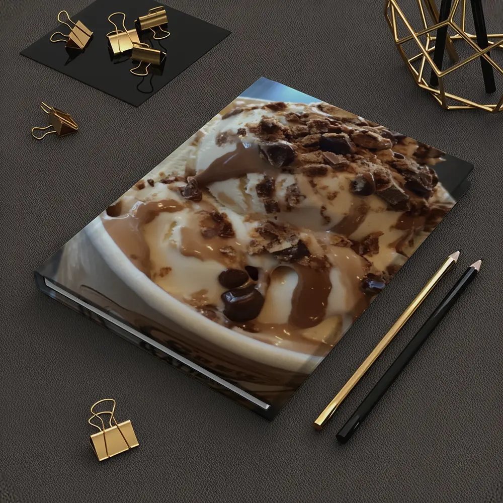 Ice Cream Cup Chocolate Sauce Candy Toppings – Notebooks