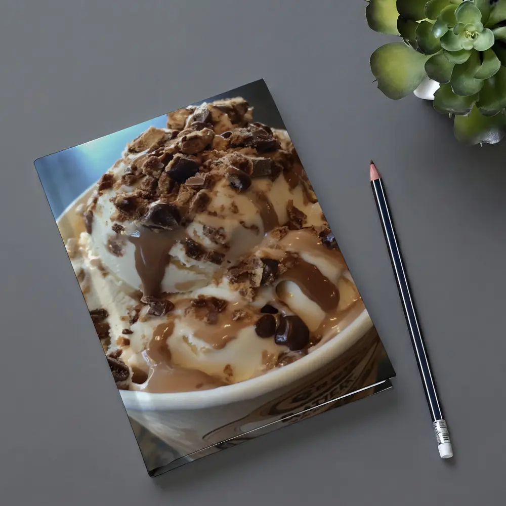 Ice Cream Cup Chocolate Sauce Candy Toppings – Notebooks