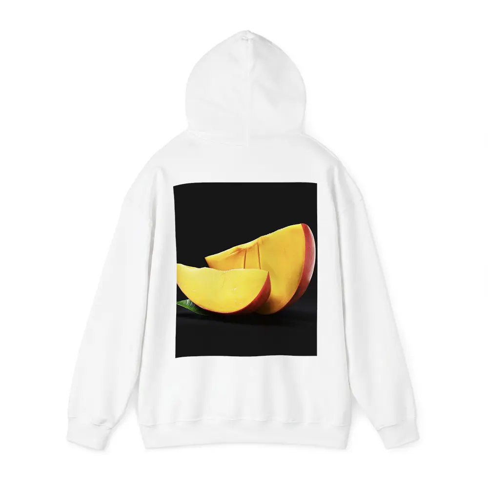 Fresh Mango Slices on Dark Background – Hoodies