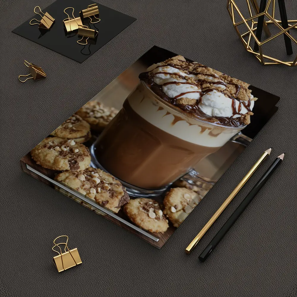 Hot Chocolate Whipped Cream Cookies Wooden Board – Notebooks