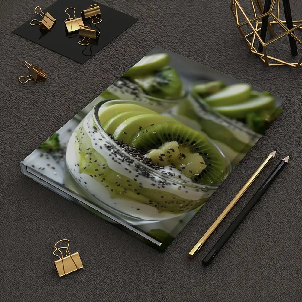 Kiwi Chia Seed Yogurt Parfait Glass Cups – Notebooks