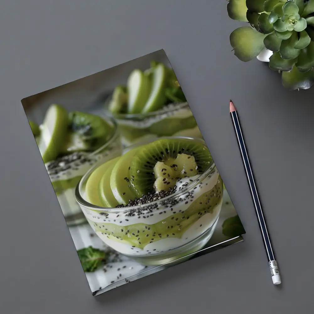 Kiwi Chia Seed Yogurt Parfait Glass Cups – Notebooks