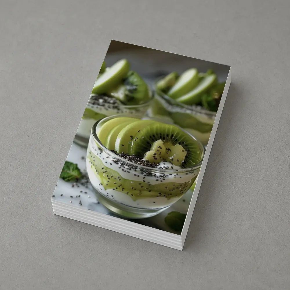 Kiwi Chia Seed Yogurt Parfait Glass Cups – Postcards