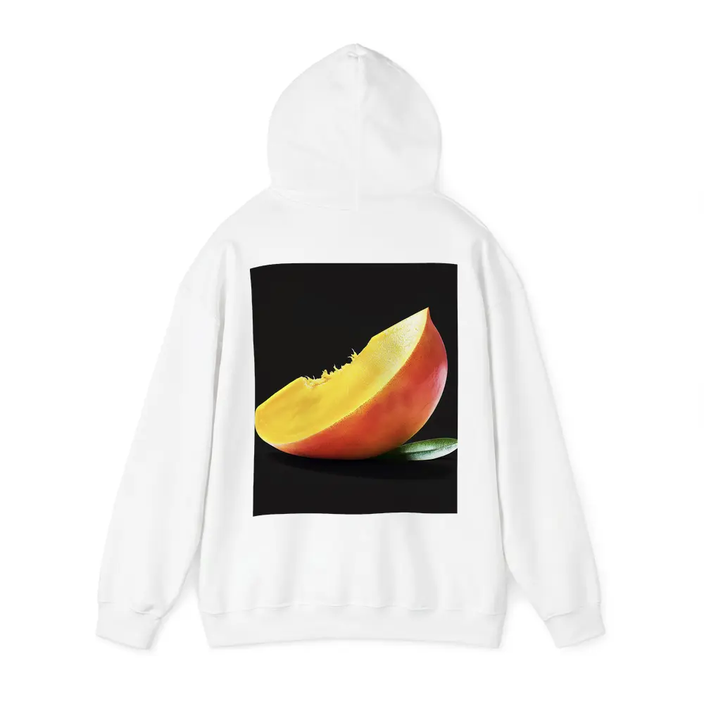 Mango Slice With Leaf Black Background – Hoodies