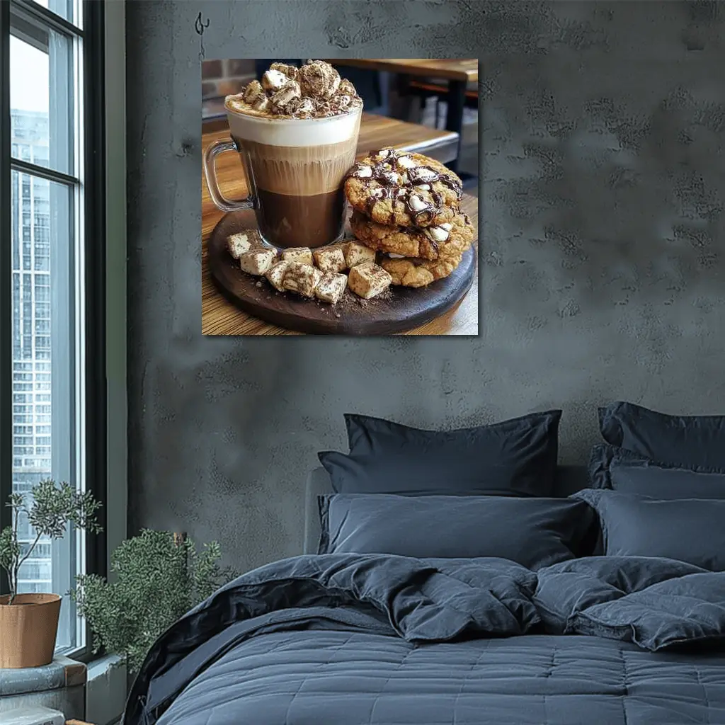 Hot Chocolate Latte Cookies Marshmallows Cafe – Wall Art