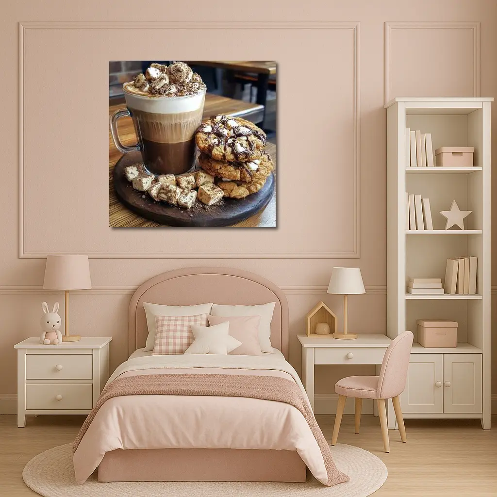 Hot Chocolate Latte Cookies Marshmallows Cafe – Wall Art