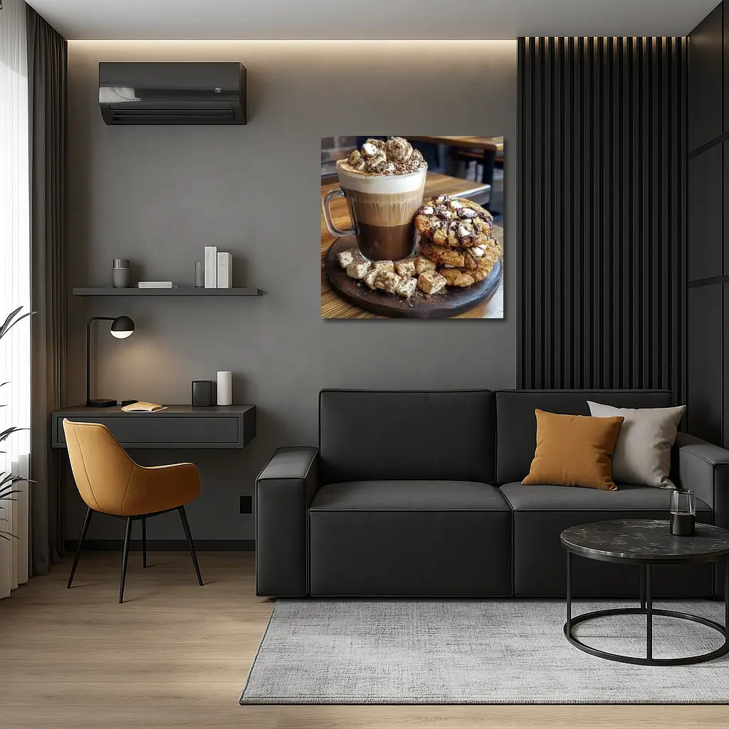 Hot Chocolate Latte Cookies Marshmallows Cafe – Wall Art