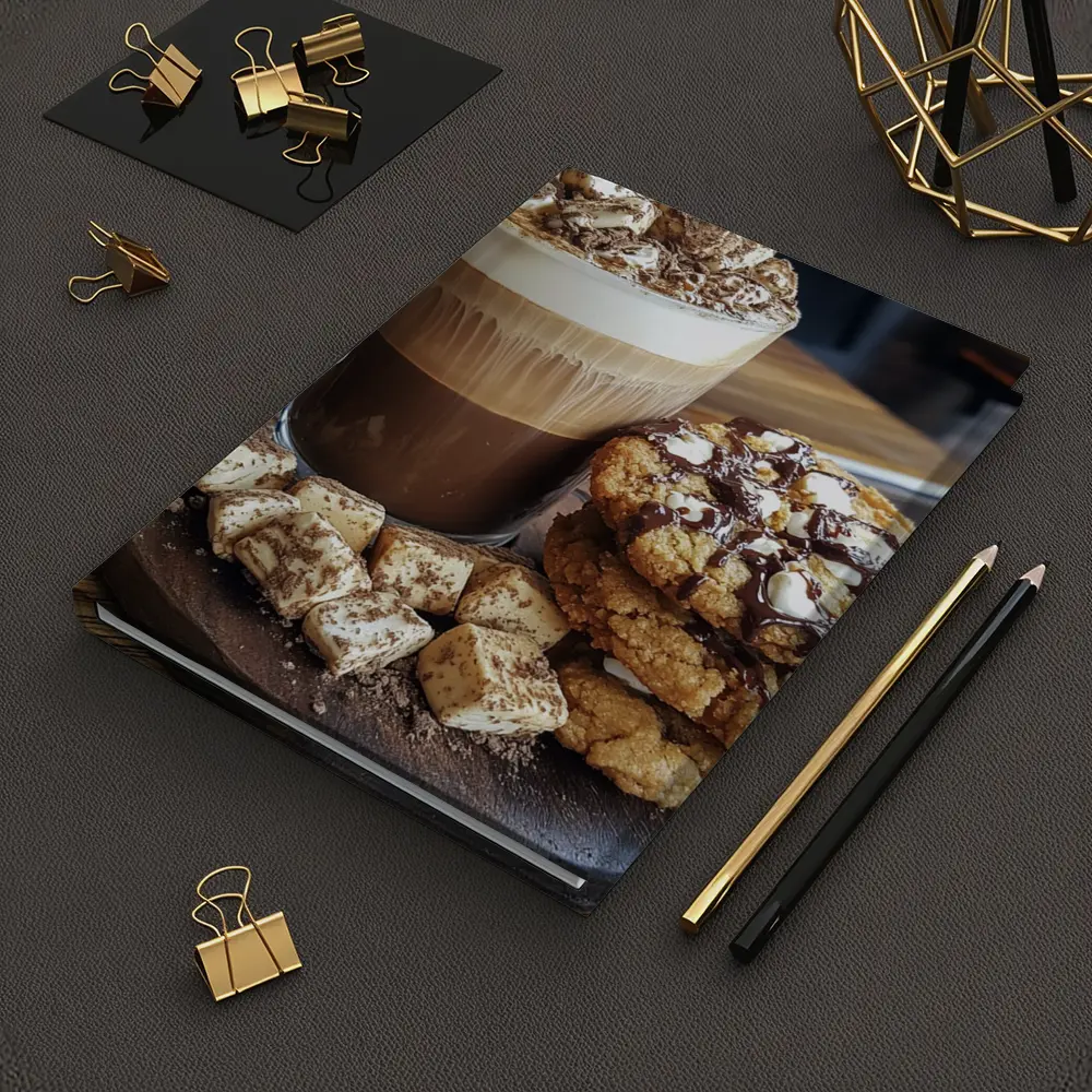 Hot Chocolate Latte Cookies Marshmallows Cafe – Notebooks