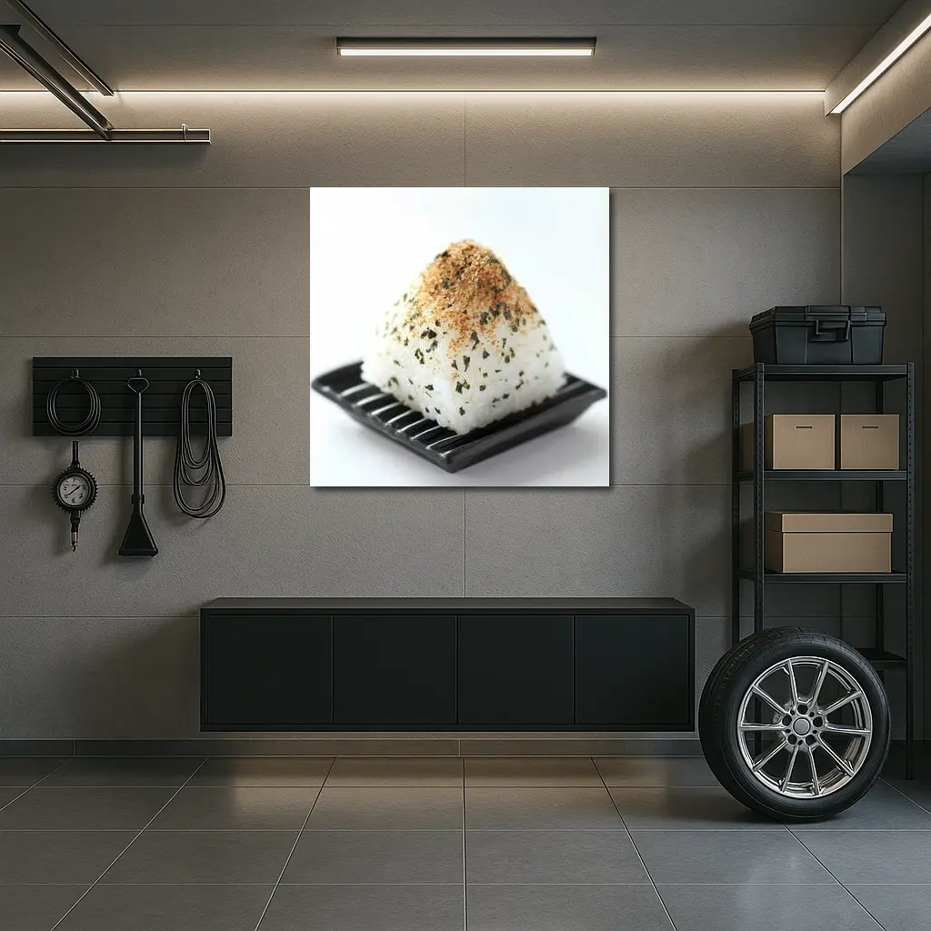 Japanese Onigiri Rice Ball Black Plate – Wall Art