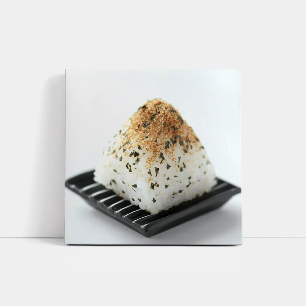 Japanese Onigiri Rice Ball Black Plate – Wall Art
