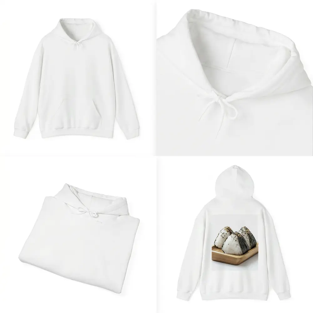 Onigiri Rice Balls on Wooden Tray – Hoodies