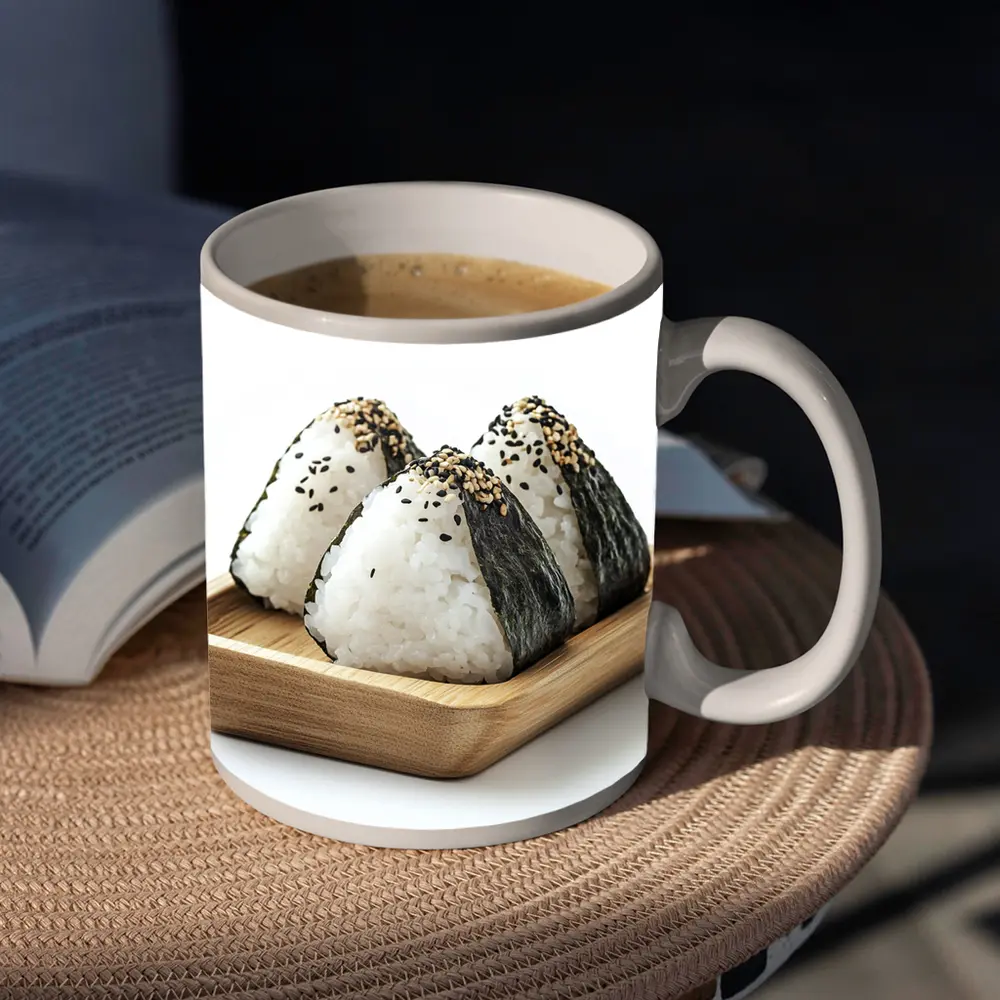 Onigiri Rice Balls on Wooden Tray – Mugs