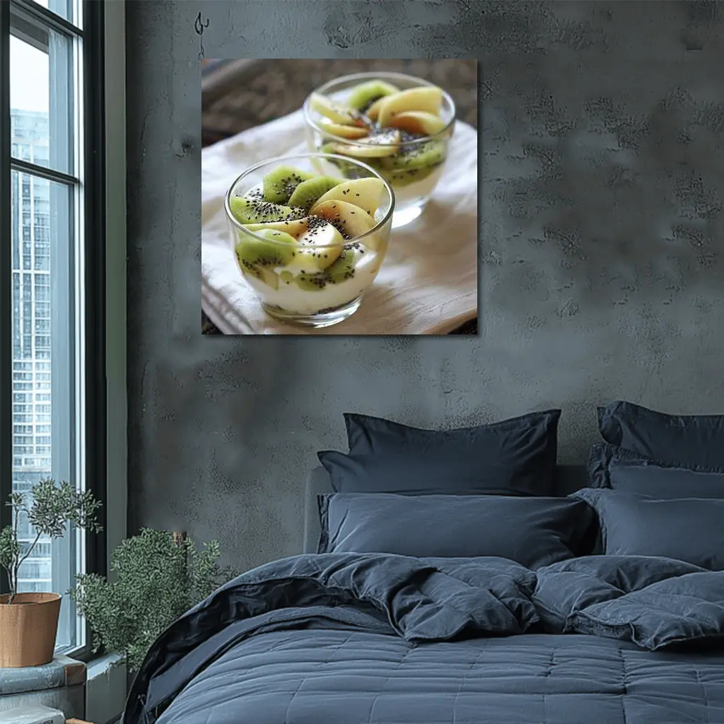 Kiwi Fruit Yogurt Cups Chia Seeds – Wall Art
