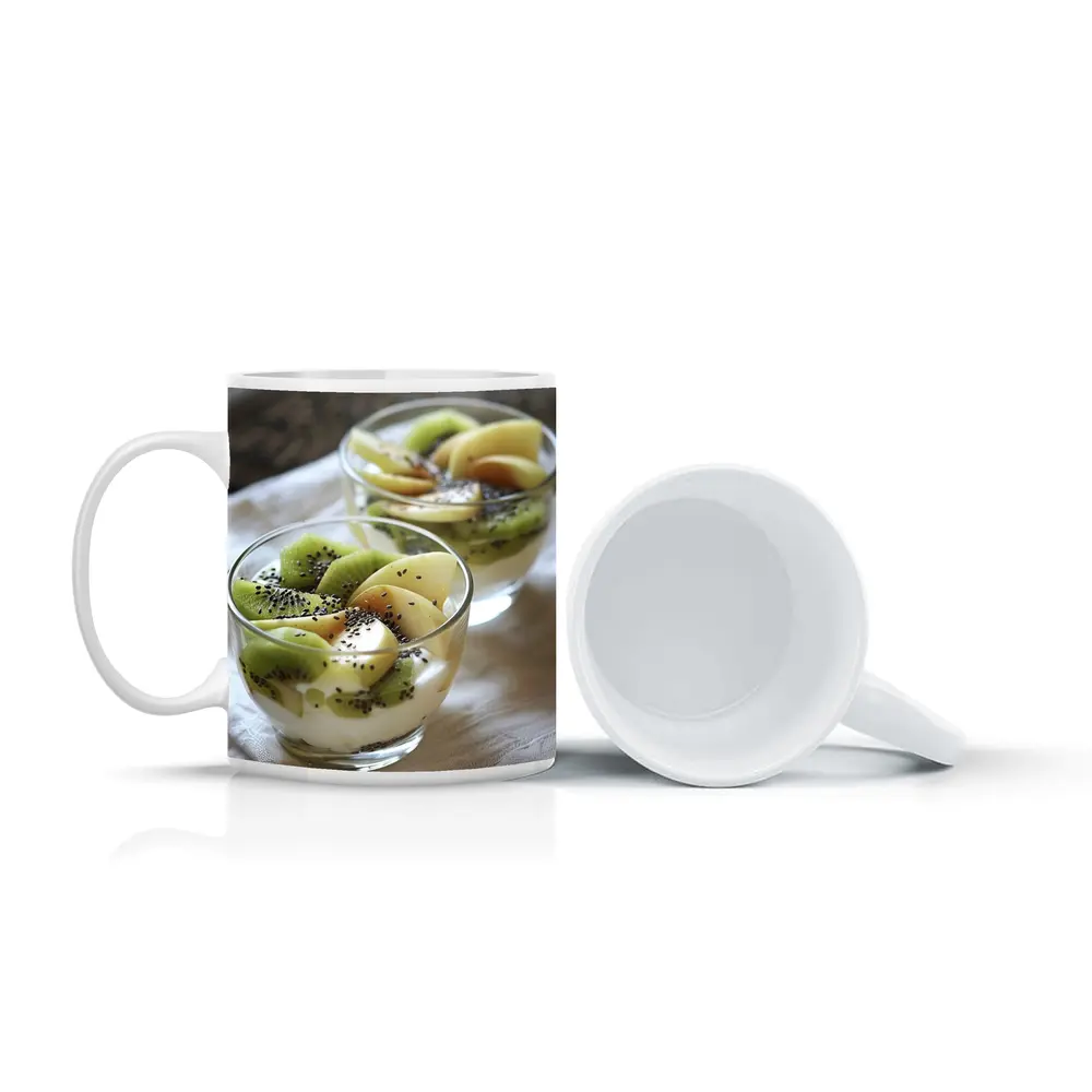 Kiwi Fruit Yogurt Cups Chia Seeds – Mugs