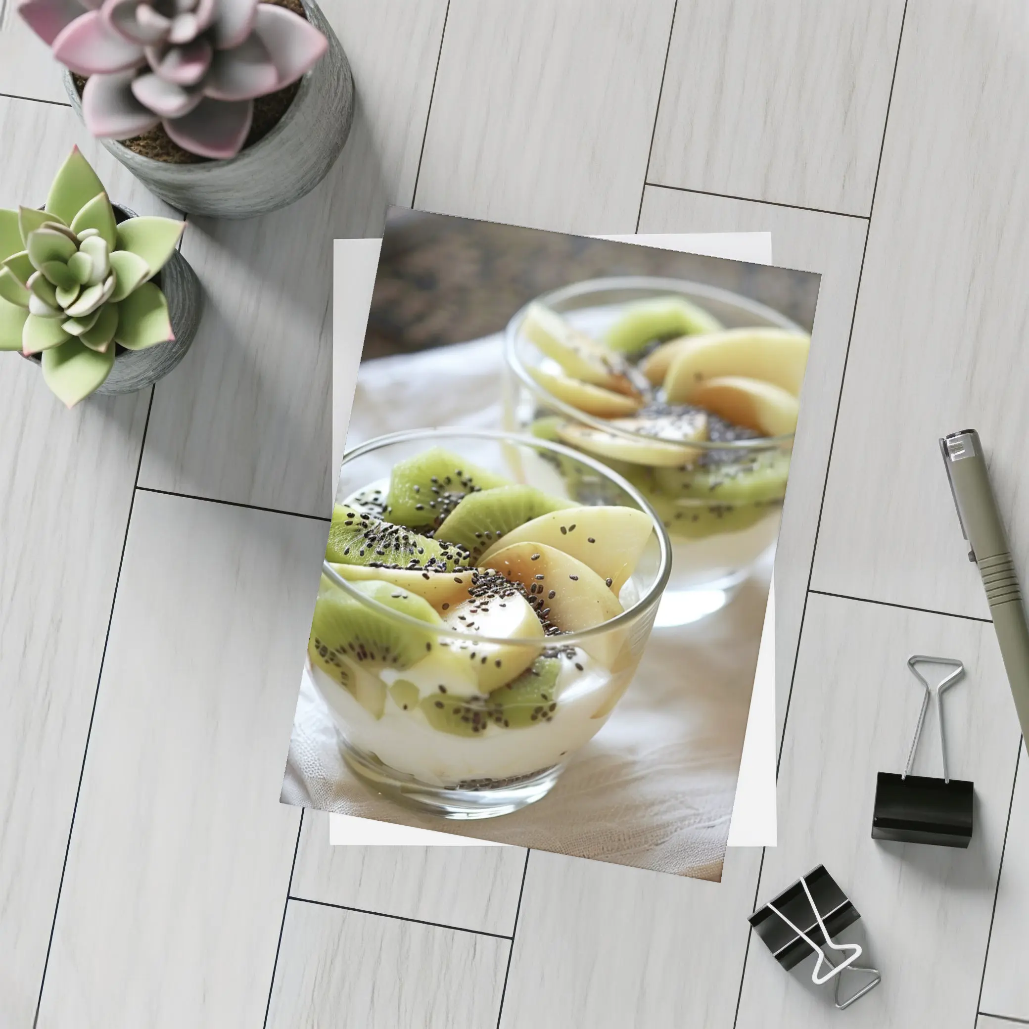 Kiwi Fruit Yogurt Cups Chia Seeds – Postcards
