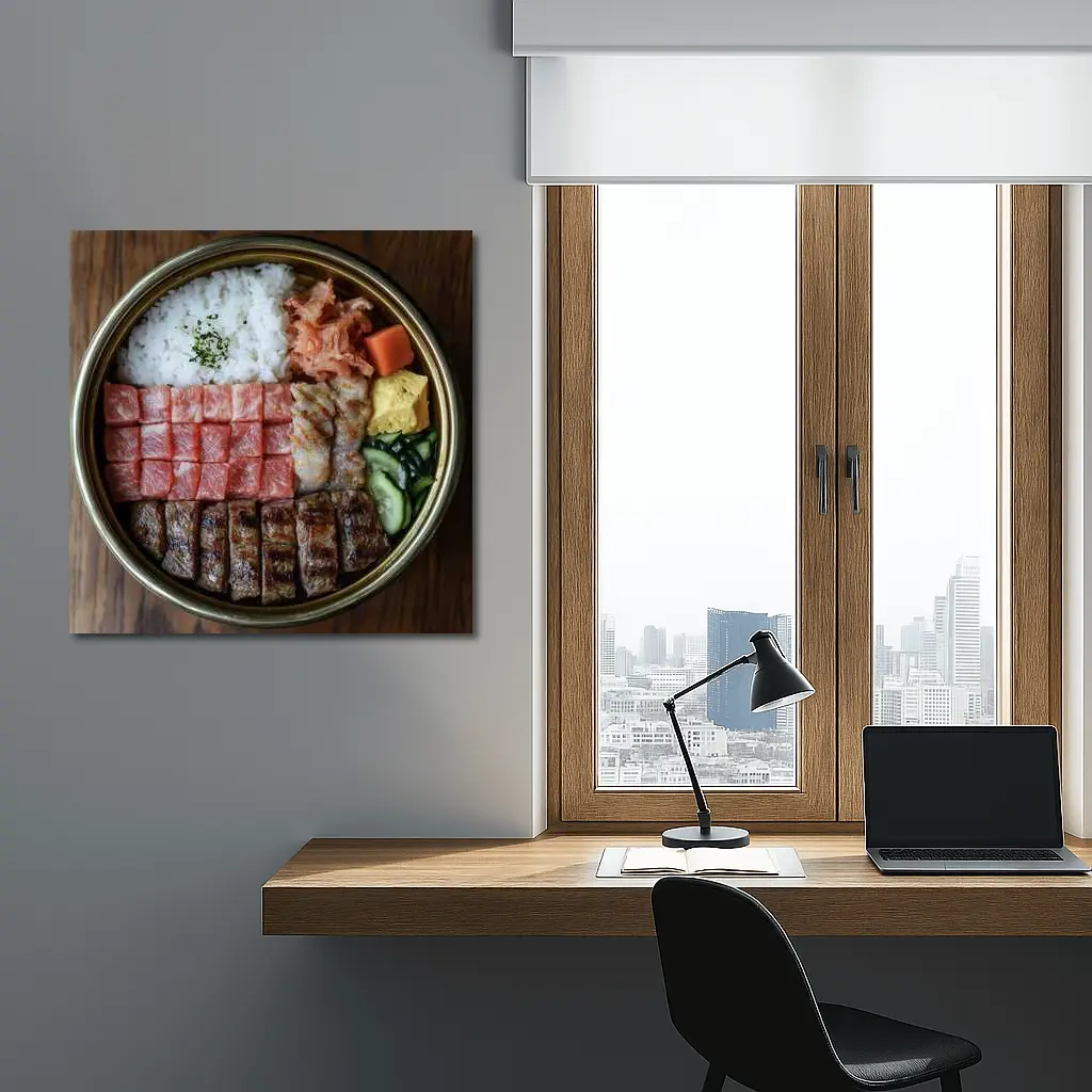 Japanese Wagyu Beef Rice Bowl Food – Wall Art