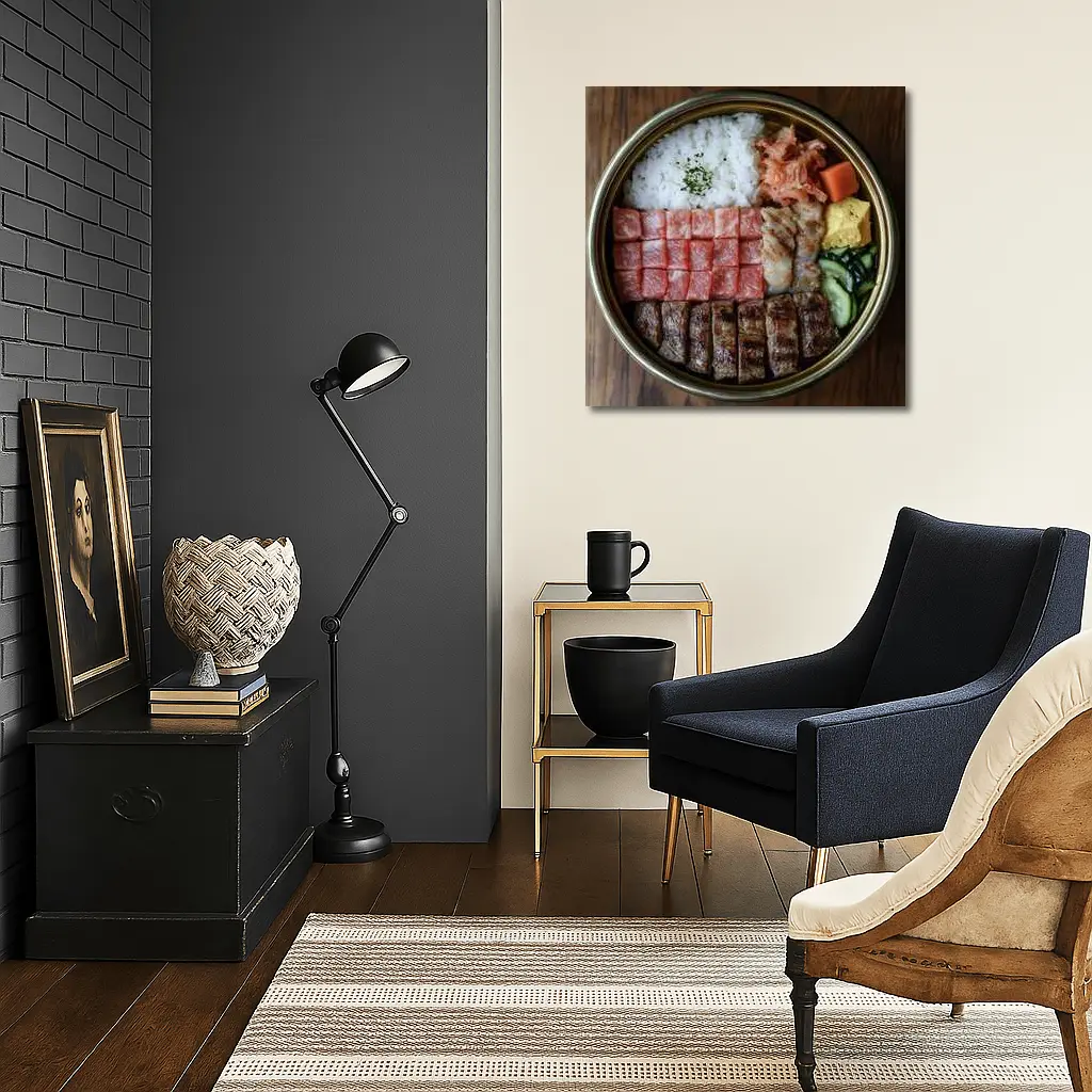 Japanese Wagyu Beef Rice Bowl Food – Wall Art