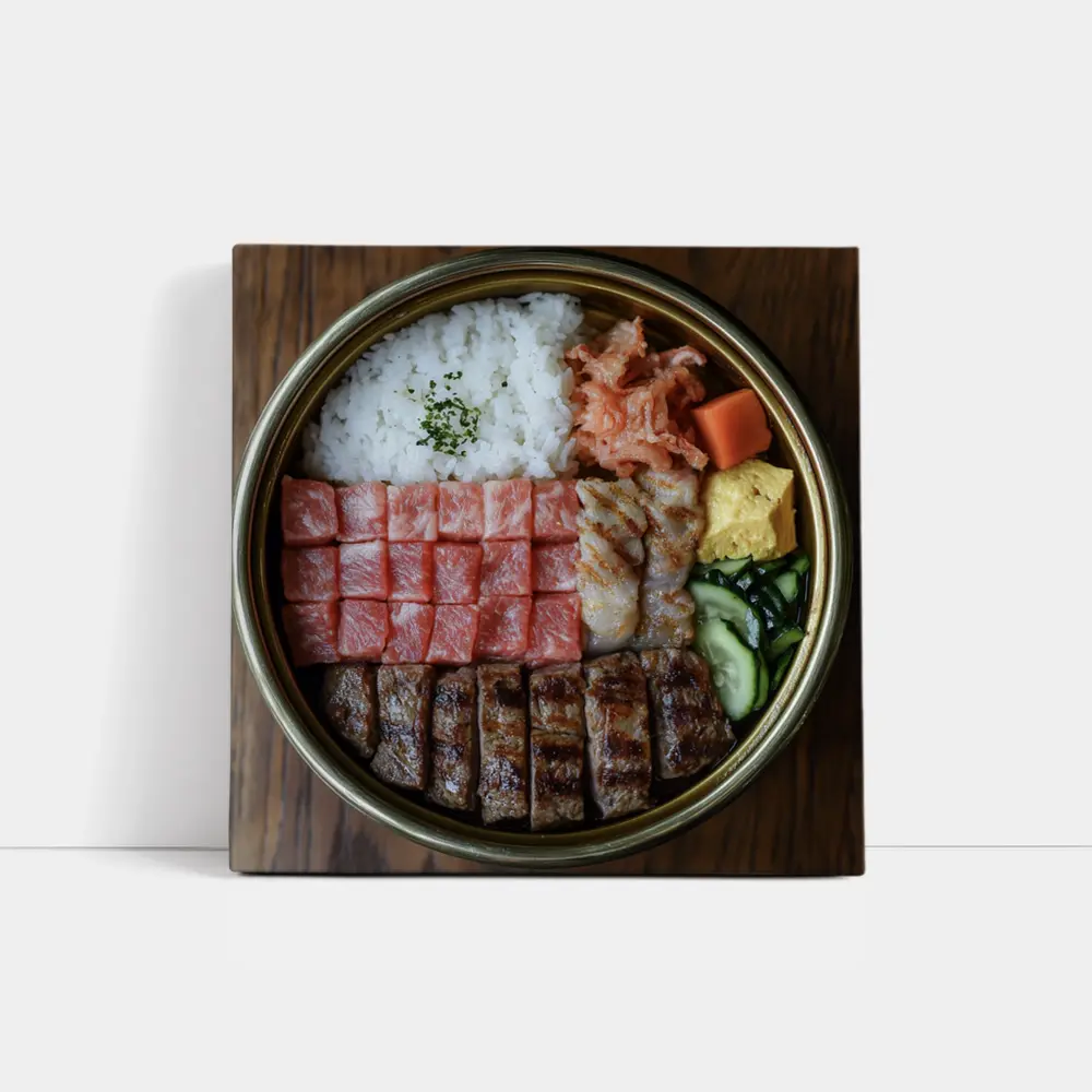 Japanese Wagyu Beef Rice Bowl Food – Wall Art