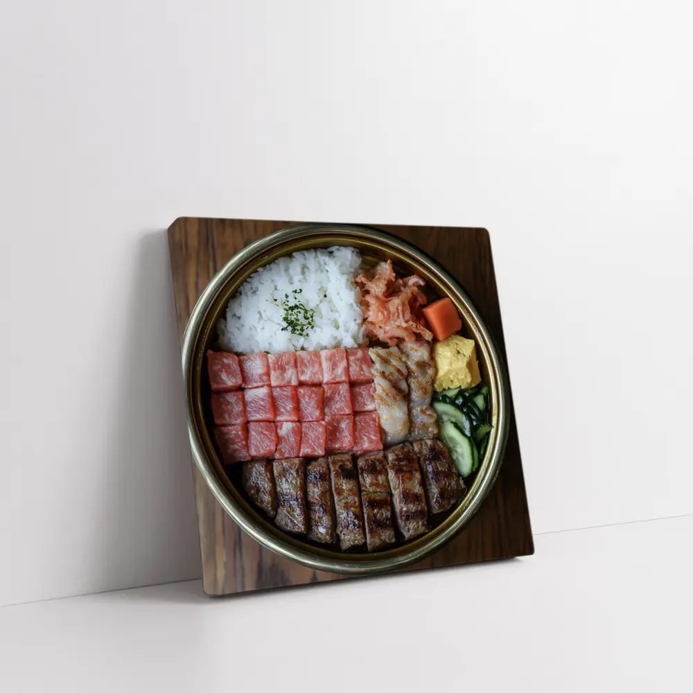 Japanese Wagyu Beef Rice Bowl Food – Wall Art