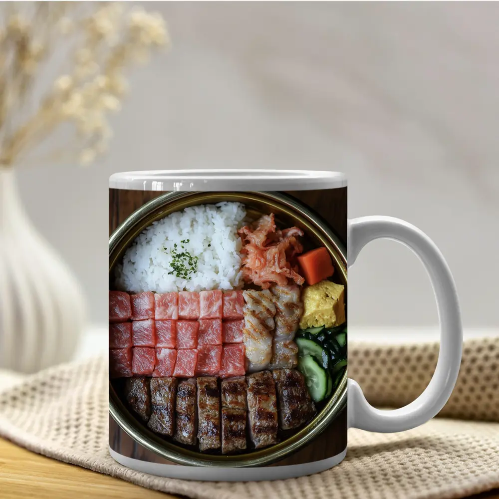 Japanese Wagyu Beef Rice Bowl Food – Mugs