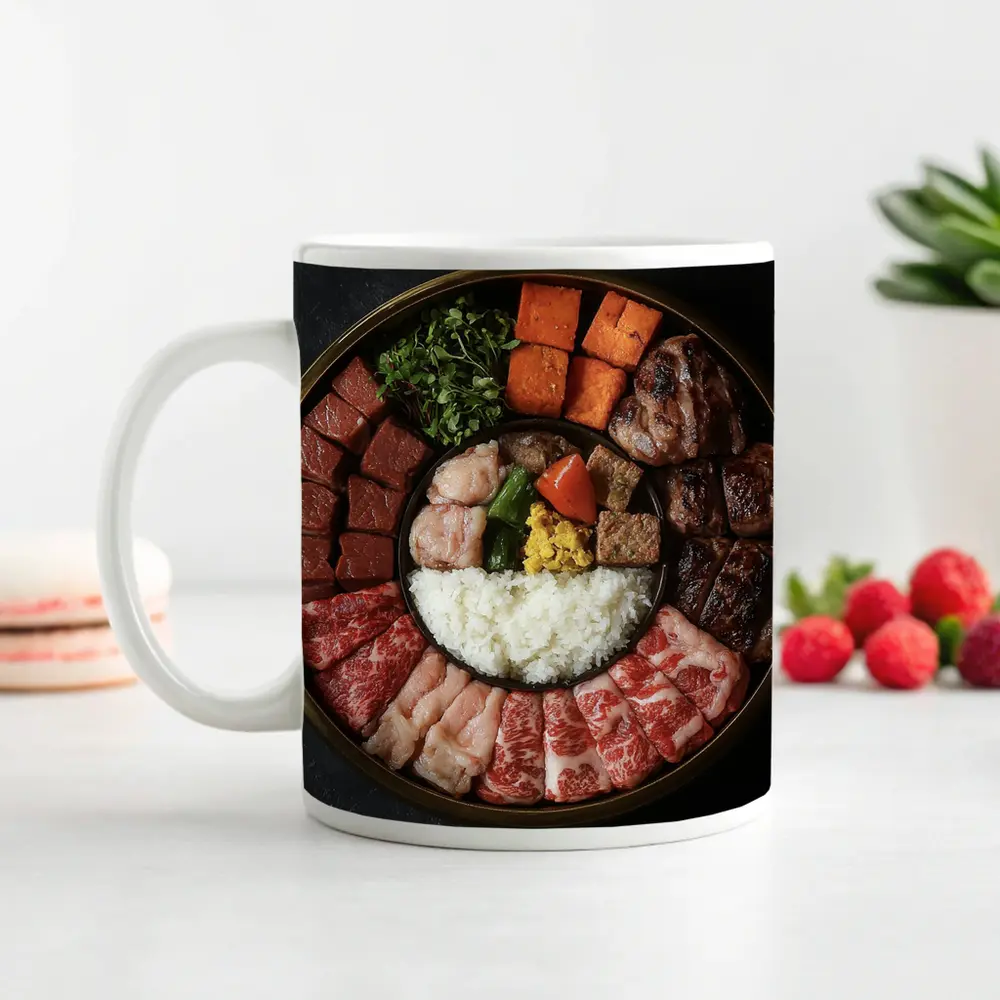 Korean BBQ Meat Platter With Rice – Mugs