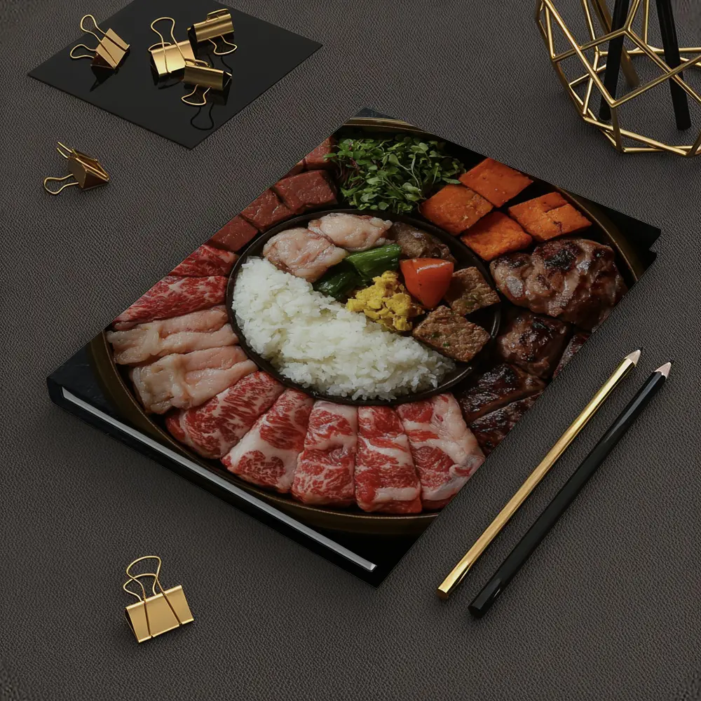 Korean BBQ Meat Platter With Rice – Notebooks