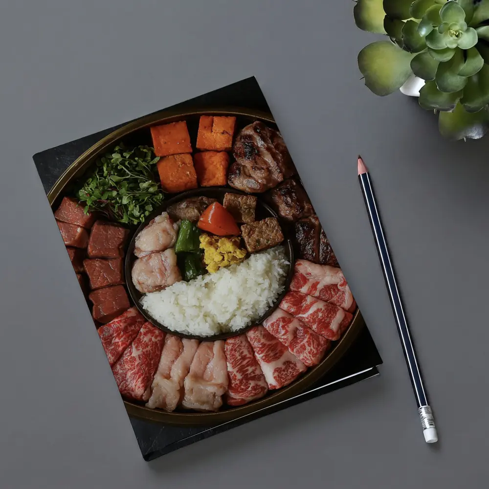 Korean BBQ Meat Platter With Rice – Notebooks