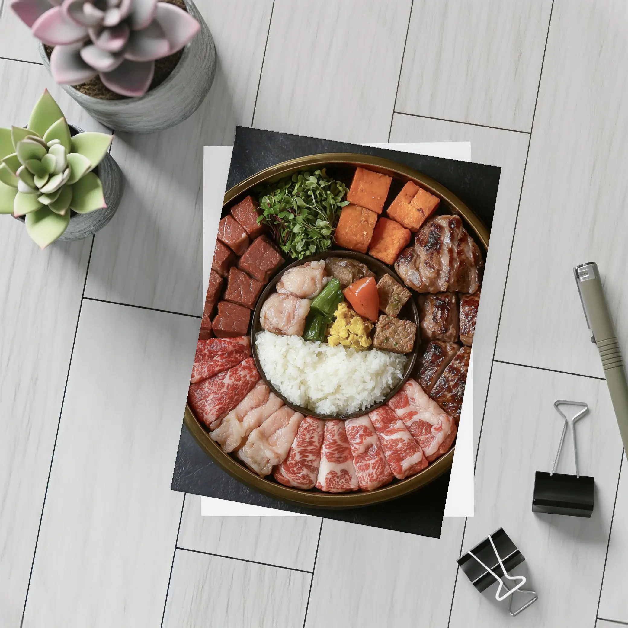 Korean BBQ Meat Platter With Rice – Postcards