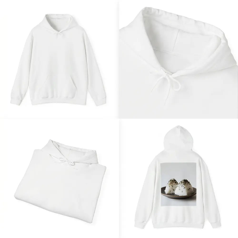 Japanese Onigiri Rice Balls on Plate – Hoodies