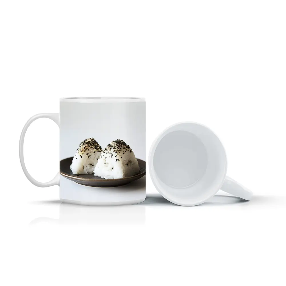Japanese Onigiri Rice Balls on Plate – Mugs