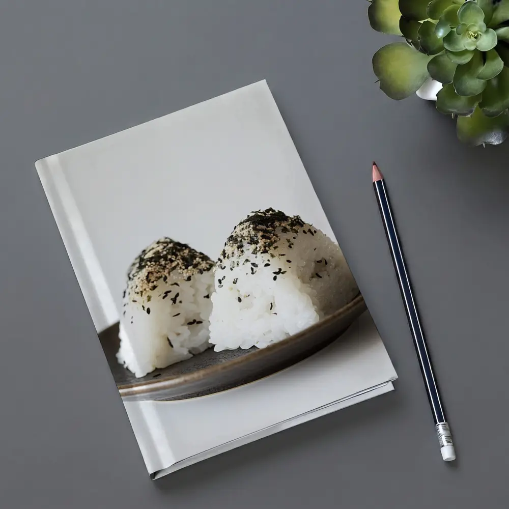 Japanese Onigiri Rice Balls on Plate – Notebooks