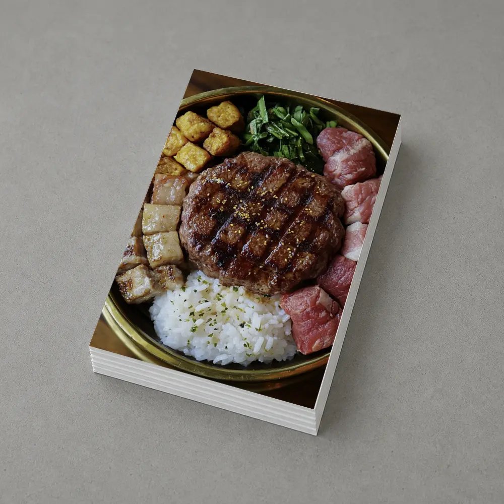 Grilled Burger Rice Bowl Meat Platter – Postcards