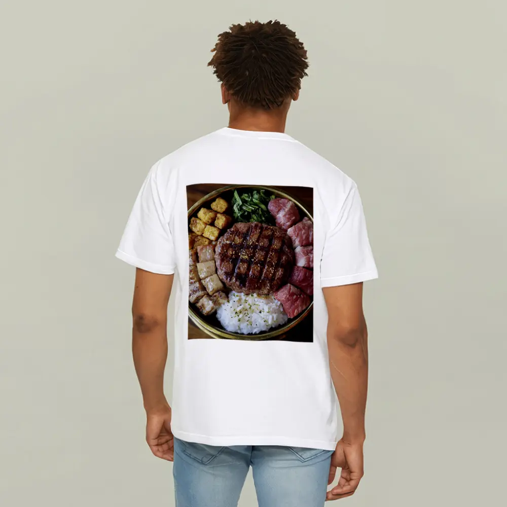 Grilled Burger Rice Bowl Meat Platter – T-Shirts