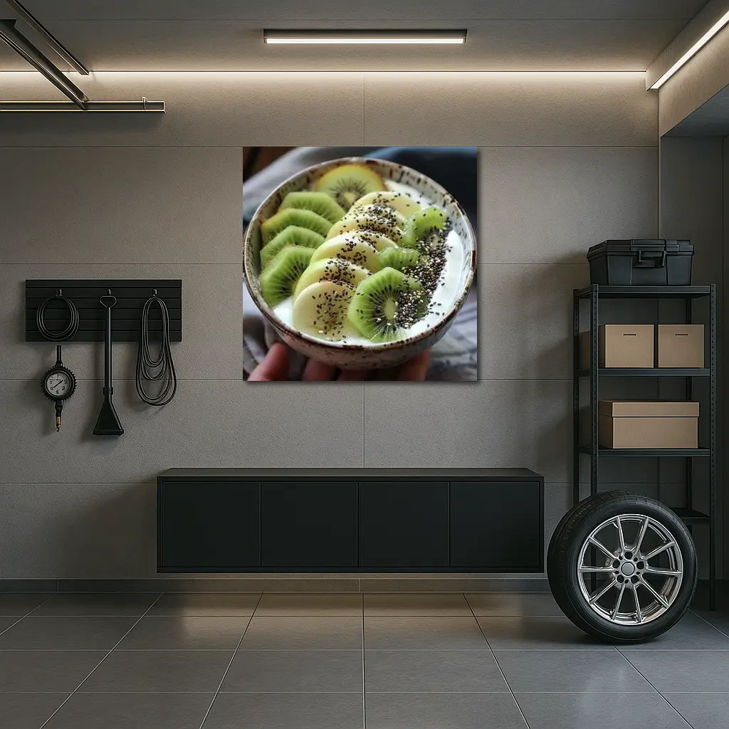 Kiwi Yogurt Bowl With Chia Seeds – Wall Art