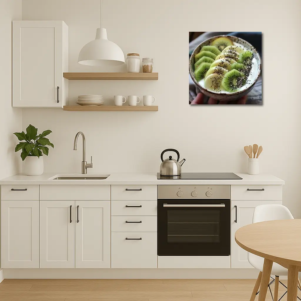 Kiwi Yogurt Bowl With Chia Seeds – Wall Art