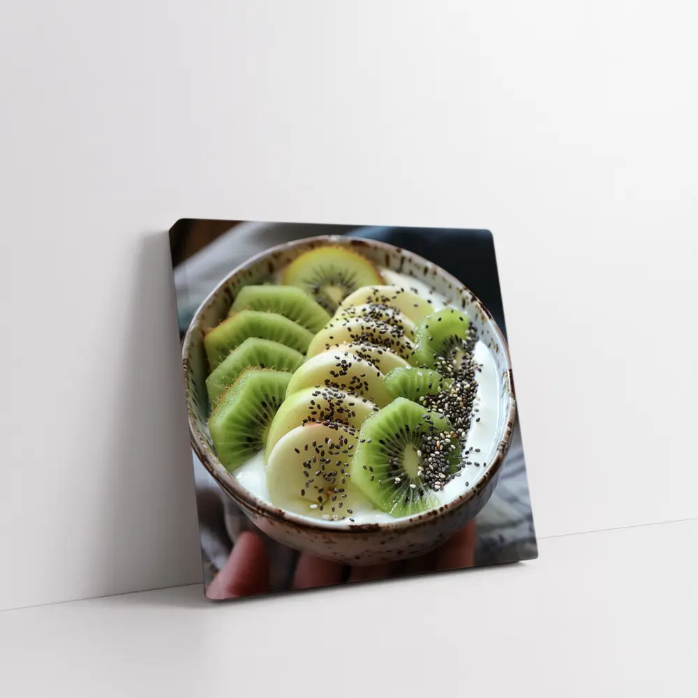 Kiwi Yogurt Bowl With Chia Seeds – Wall Art