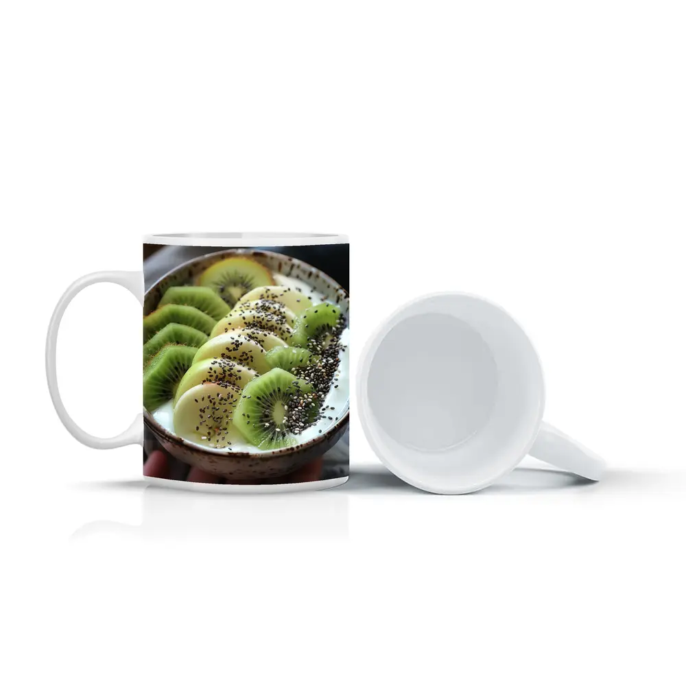 Kiwi Yogurt Bowl With Chia Seeds – Mugs