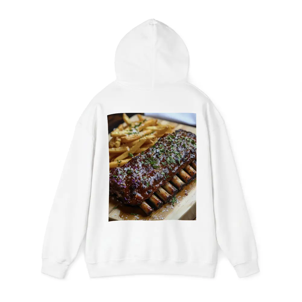 BBQ Pork Ribs With Fries Wooden Board – Hoodies
