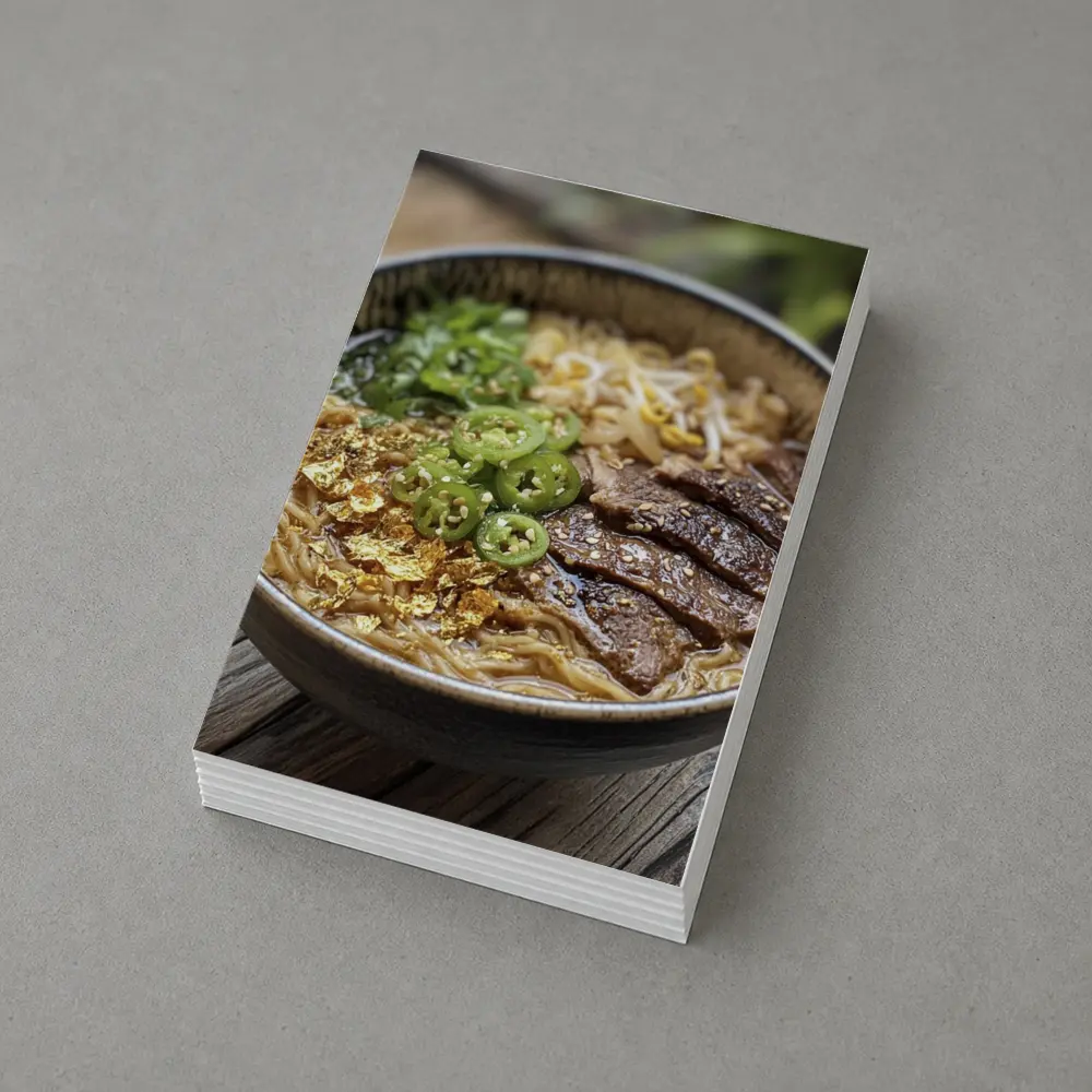 Beef Ramen Bowl With Gold Flakes – Postcards