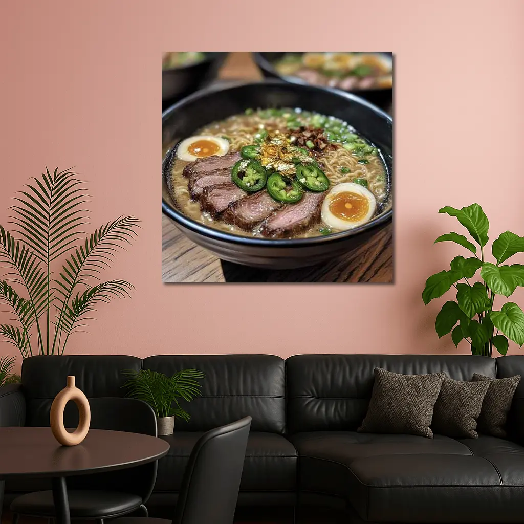 Spicy Ramen Bowl With Braised Beef – Wall Art