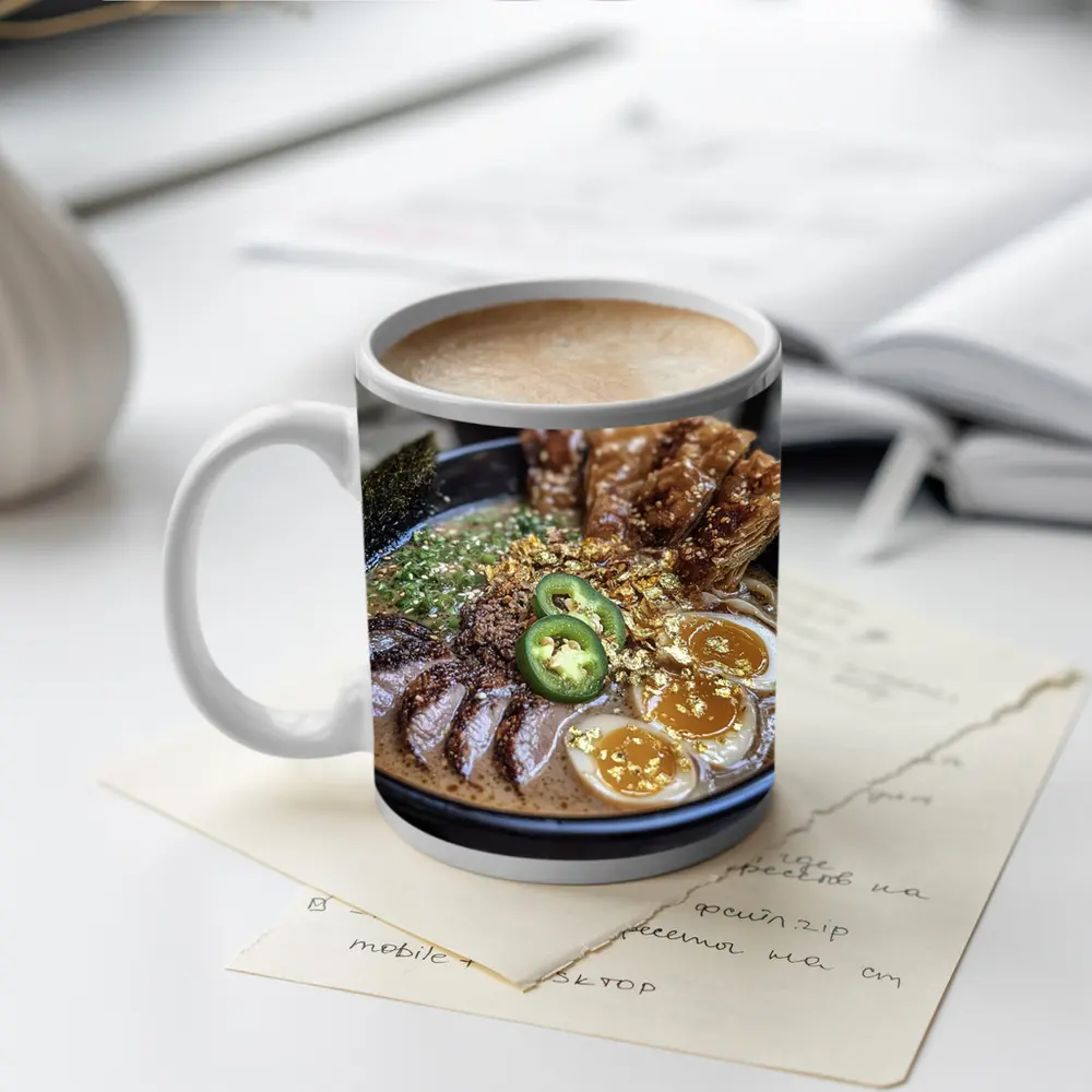 Tonkotsu Ramen Bowl With Gold Leaf Toppings – Mugs