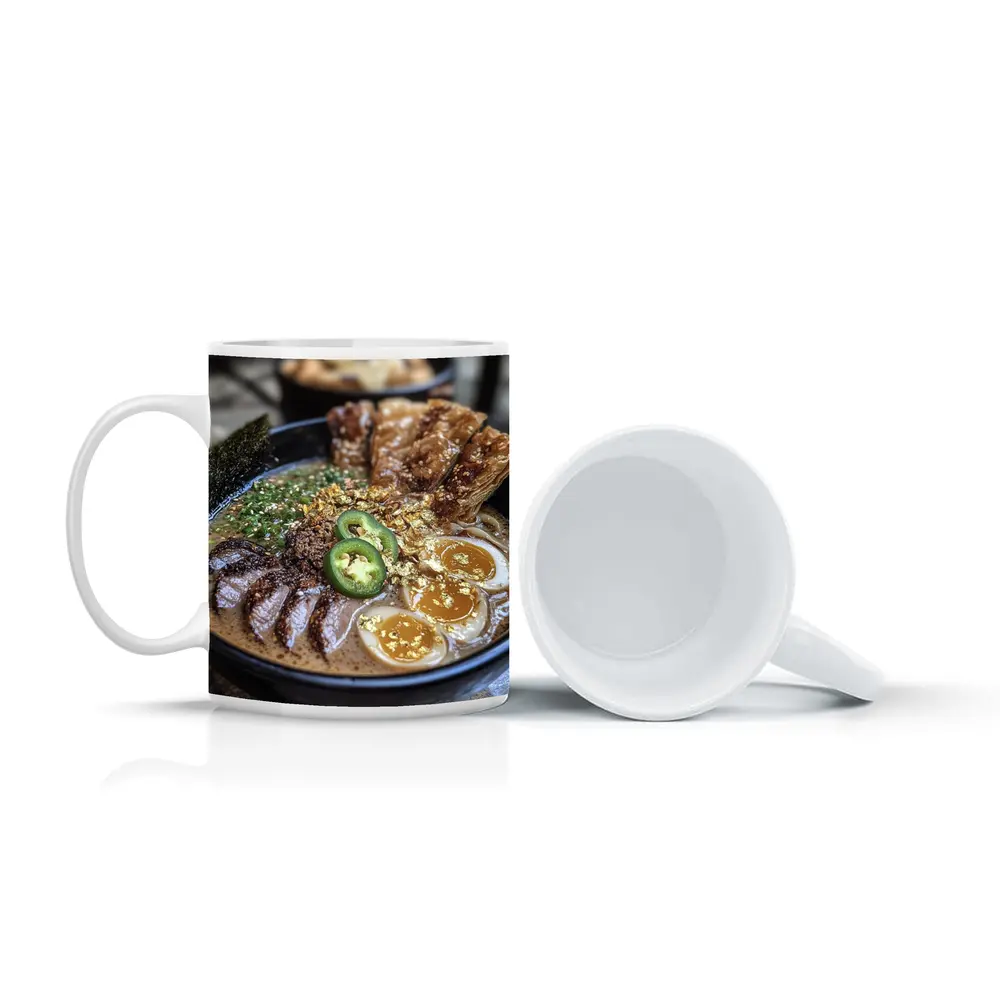 Tonkotsu Ramen Bowl With Gold Leaf Toppings – Mugs