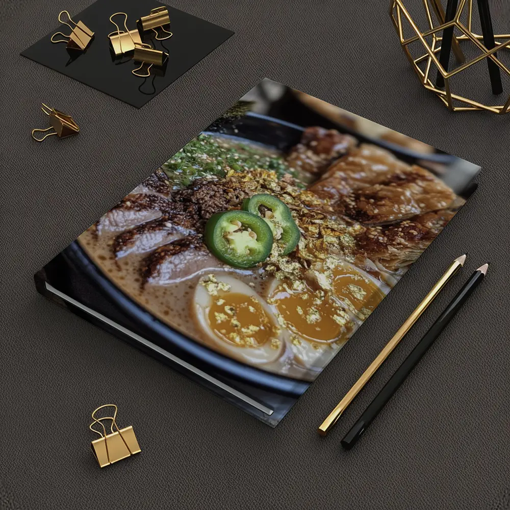 Tonkotsu Ramen Bowl With Gold Leaf Toppings – Notebooks