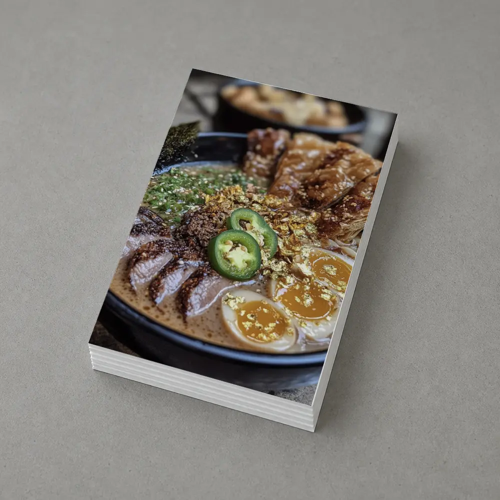 Tonkotsu Ramen Bowl With Gold Leaf Toppings – Postcards