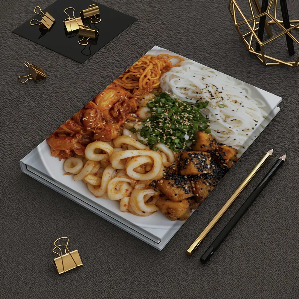Korean Rice Noodle Bowl With Kimchi Tofu – Notebooks