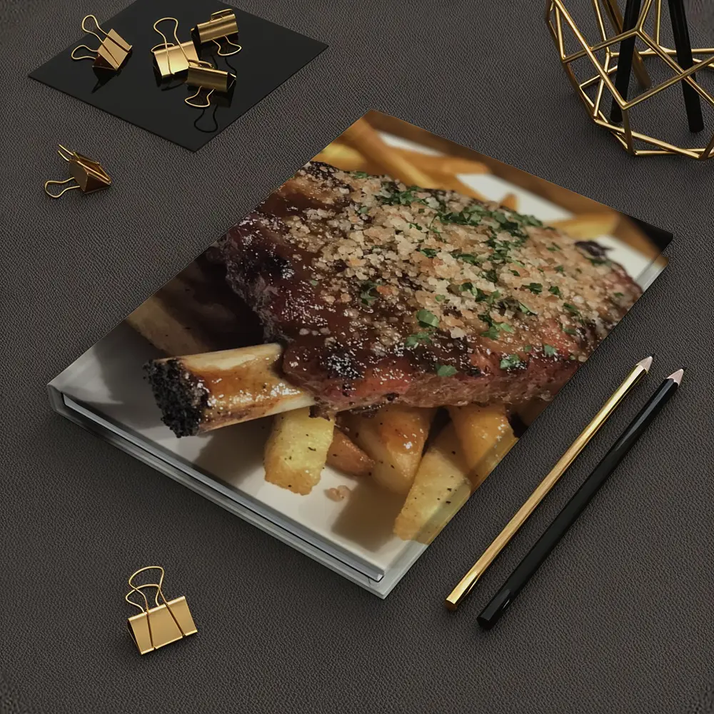 BBQ Ribs With Crispy French Fries Plate – Notebooks