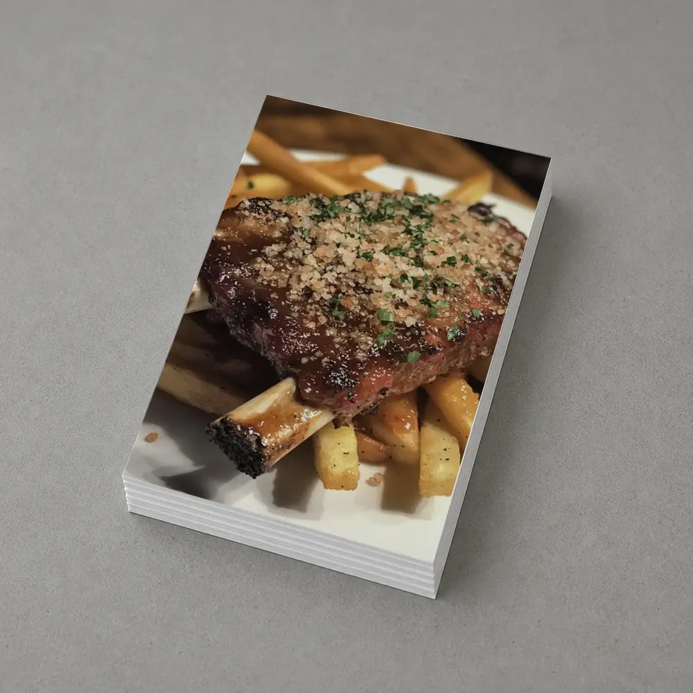 BBQ Ribs With Crispy French Fries Plate – Postcards