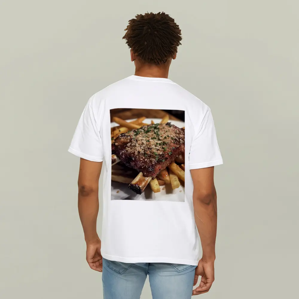 BBQ Ribs With Crispy French Fries Plate – T-Shirts